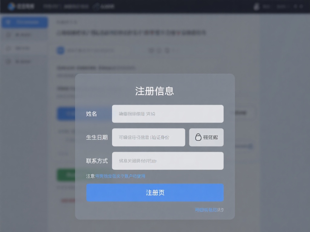 填写个人信息
在注册页面，你需要输入一些基本信息