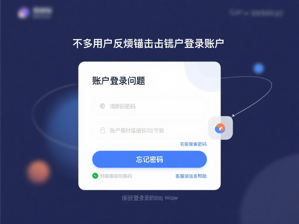 账户登录问题
不少用户反映无法登录账户，这可能是